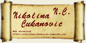 Nikolina Čukanović vizit kartica